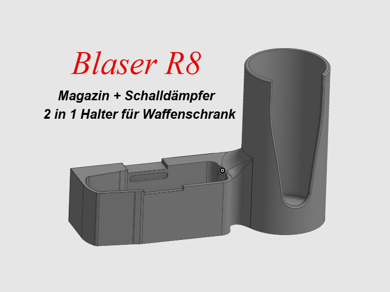 NEU Blaser R8 magazijn + demperhouder systeem voor wapenkluis 2 in 1 opbergplaats