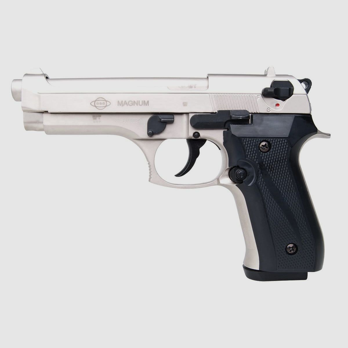 Ekol Firat Magnum 92 Nickel 9 mm P.A.K Blank Firing Pistol METAL