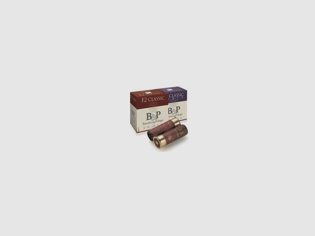 Box of 25 Cartridges B&P F2 Classic Fiber Caliber 12 - 33g - Pb 8, image 2 of 2