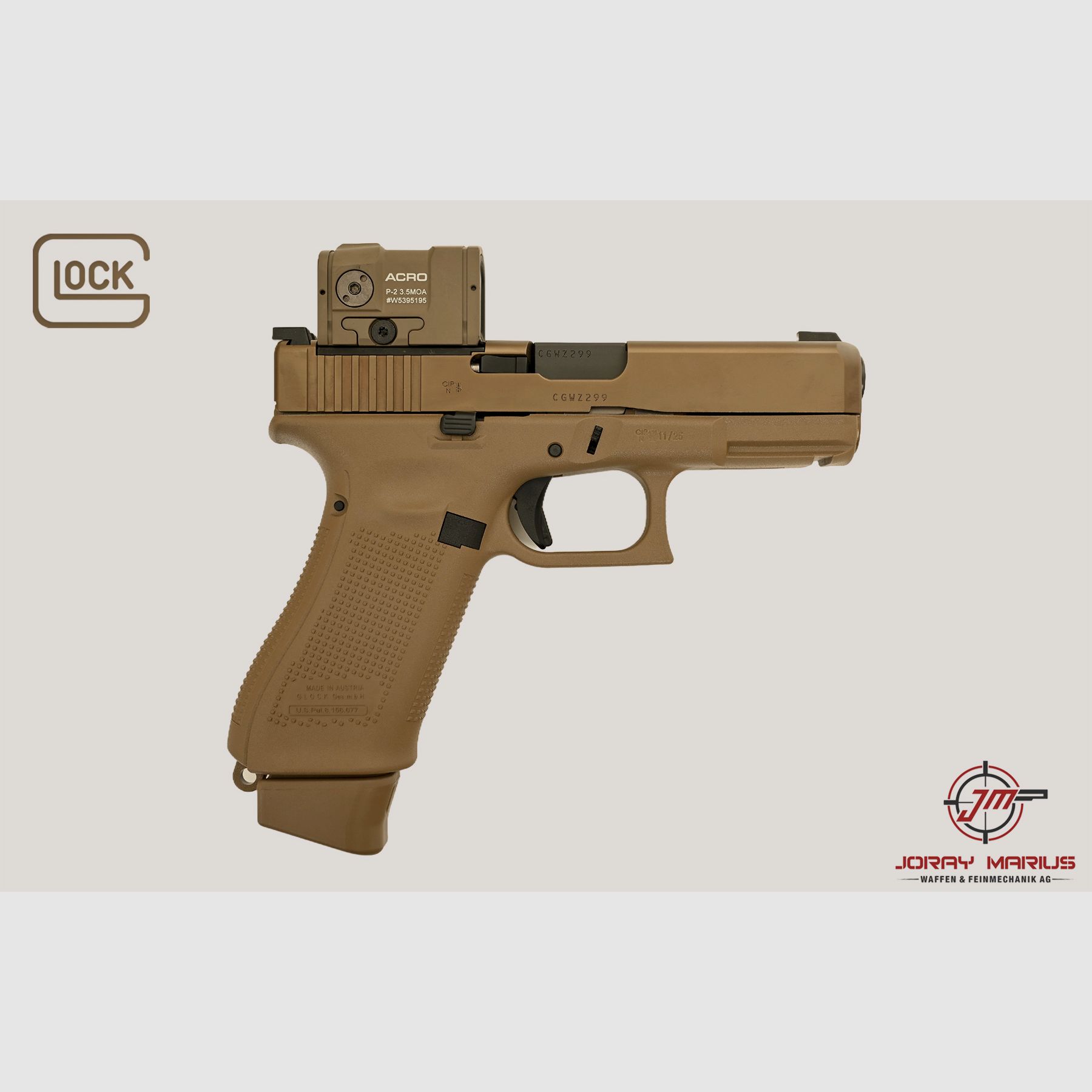Glock 19X MOS 9mm Para mit Aimpoint ACRO P-2 FDE, Bild 1 von 3