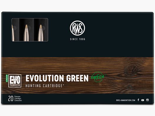 RWS 6,5X57 EVO GREEN 6,0g Bleifreie Büchsenpatronen
