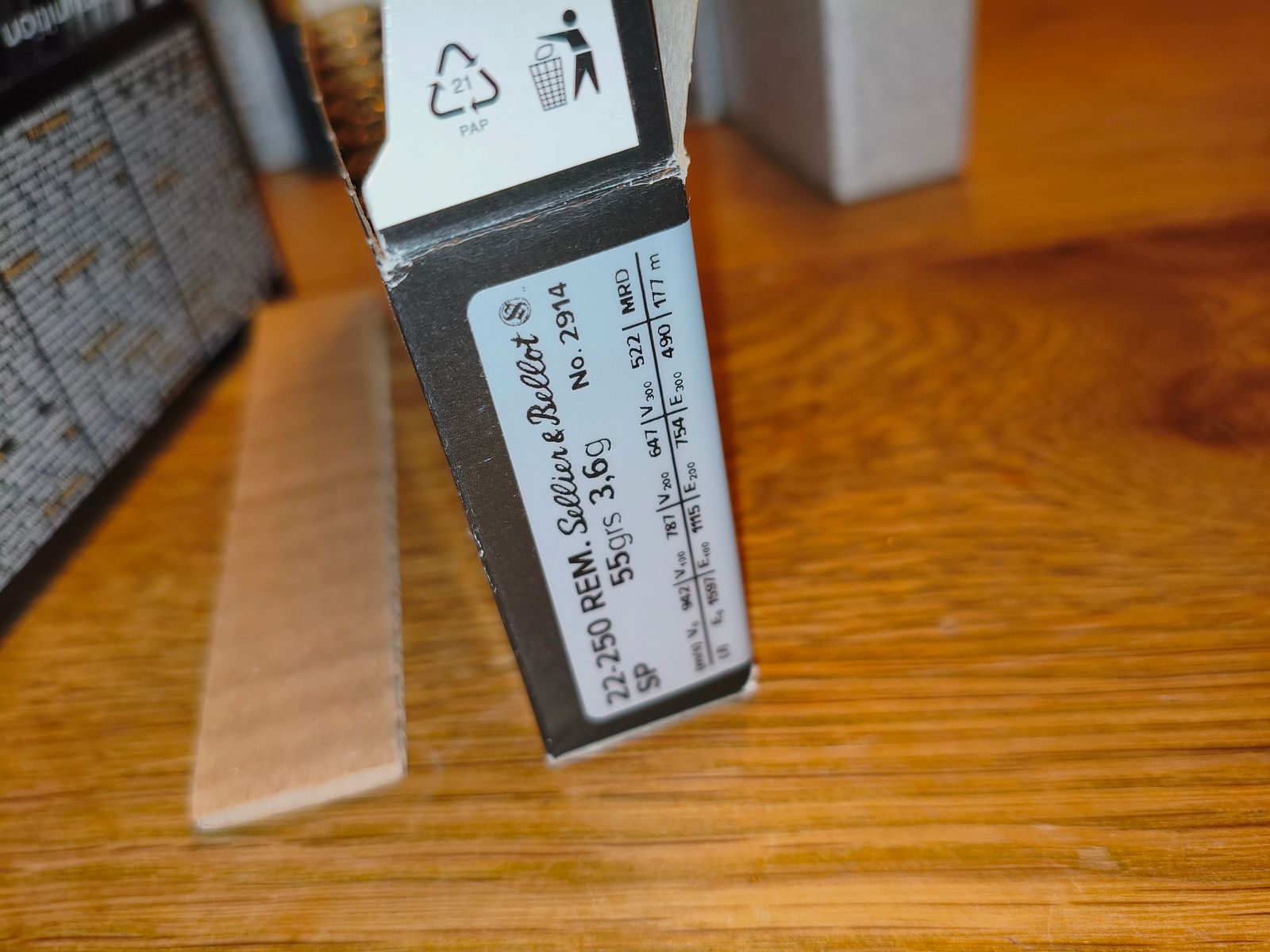 Diverse munizioni da caccia .22-250 (confezione per il collaudo)