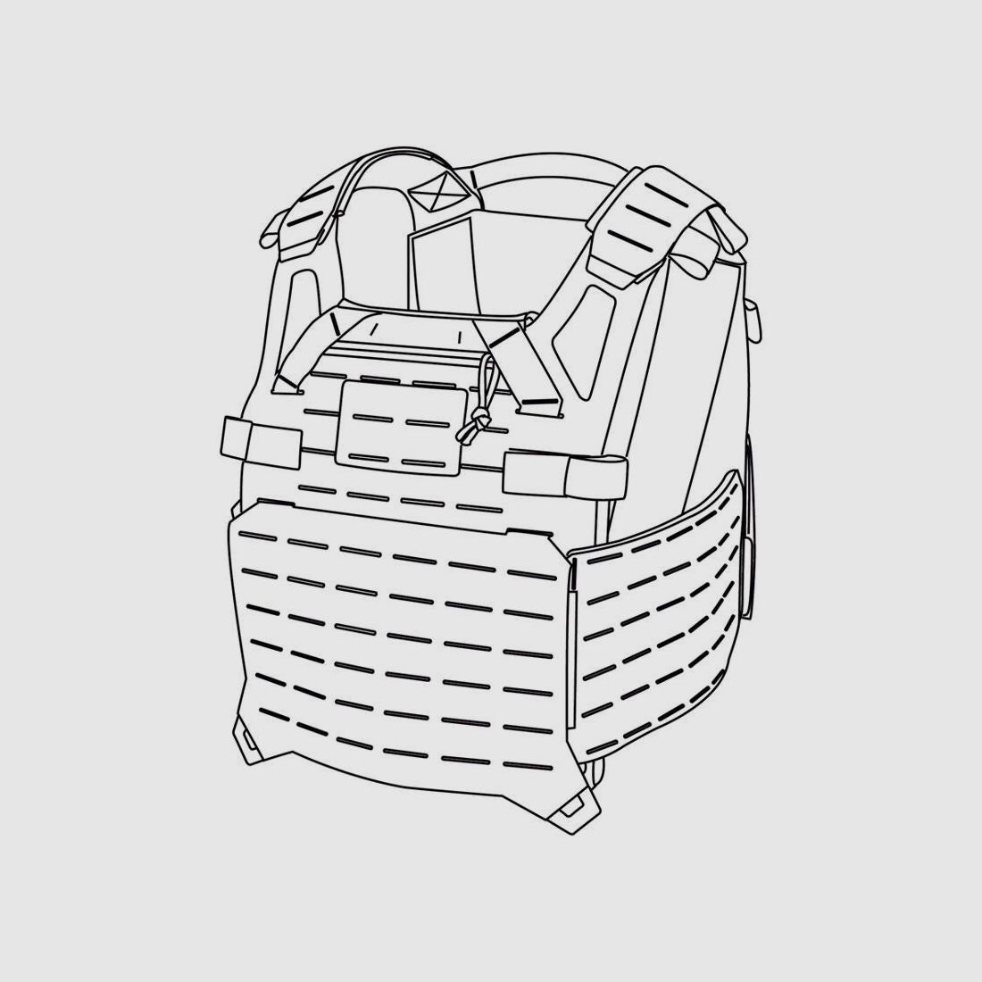 Direct Action - Spitfire Plate Carrier® Tactical Vest - Shadow Grey - PC-SPTF-CD5-SGR, image 2 of 2