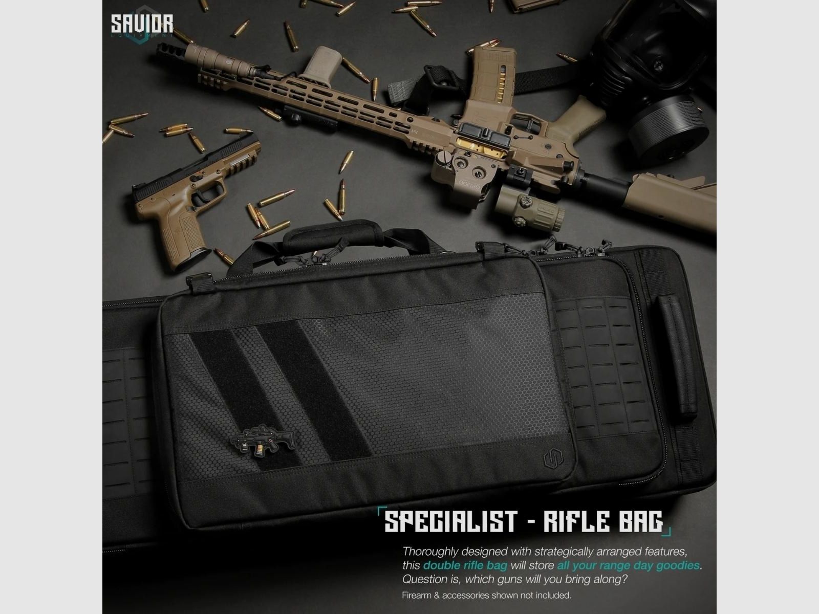 Savior Double Rifle Bag Specialist Series 36" Black, image 5 of 5
