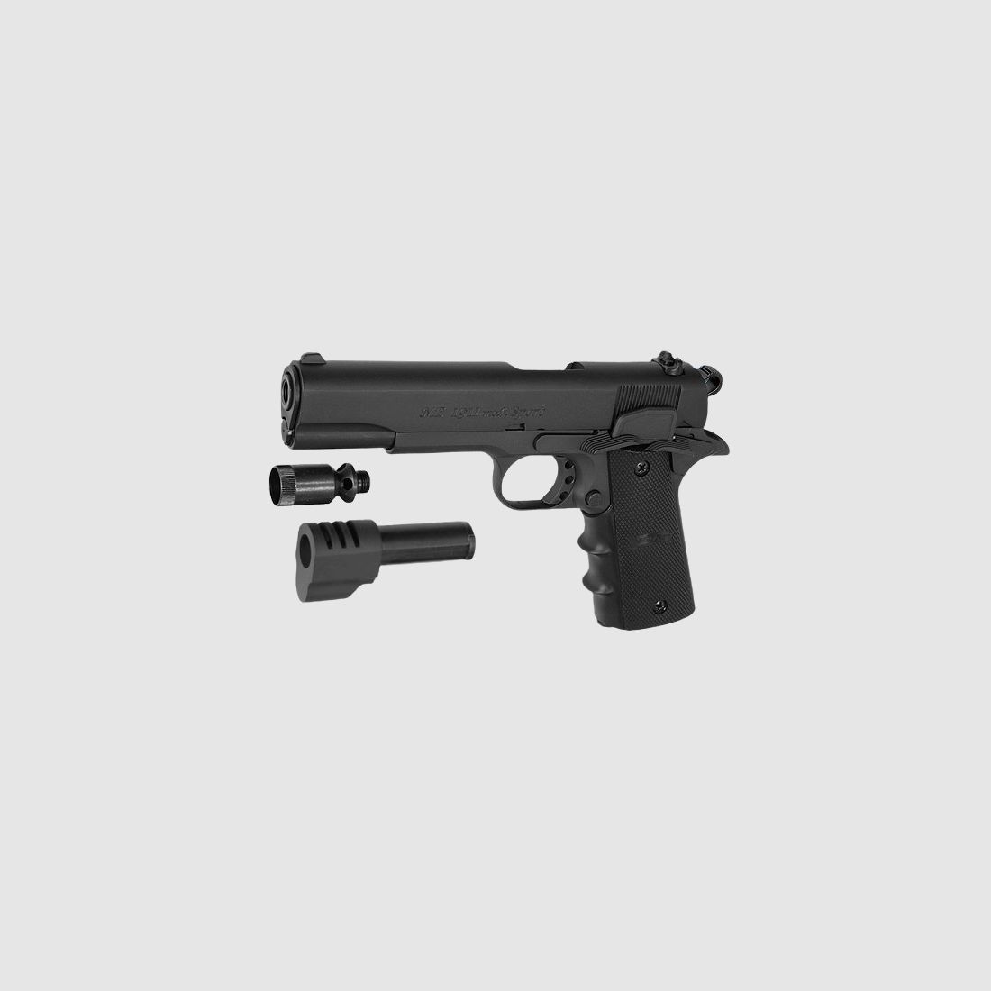 ME 1911 Modell Sport, Kal. 9 mm P. A. Knall, schwarz brüniert