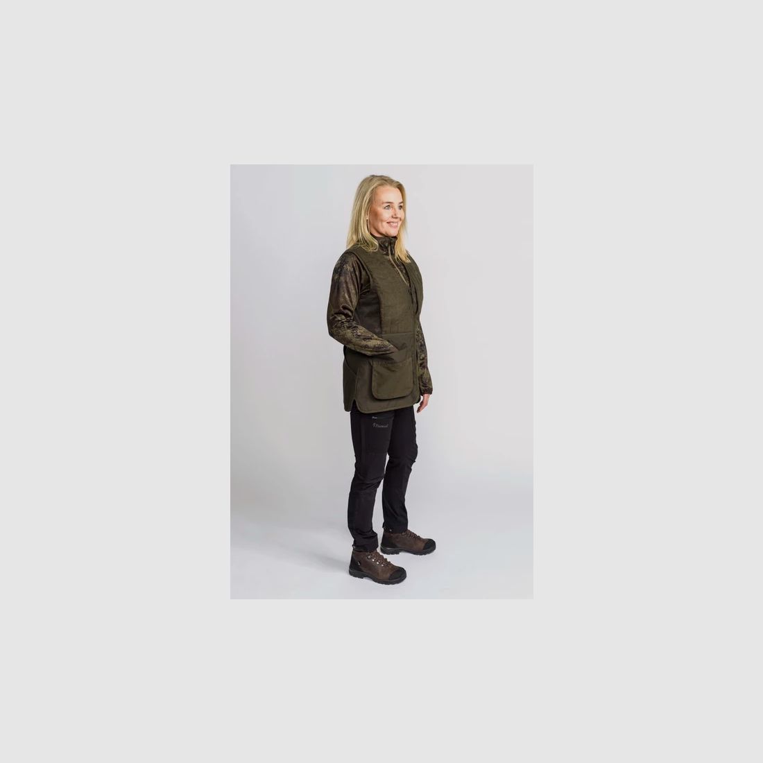 Pinewood Cadley Shooting Vest Damen Mossgreen