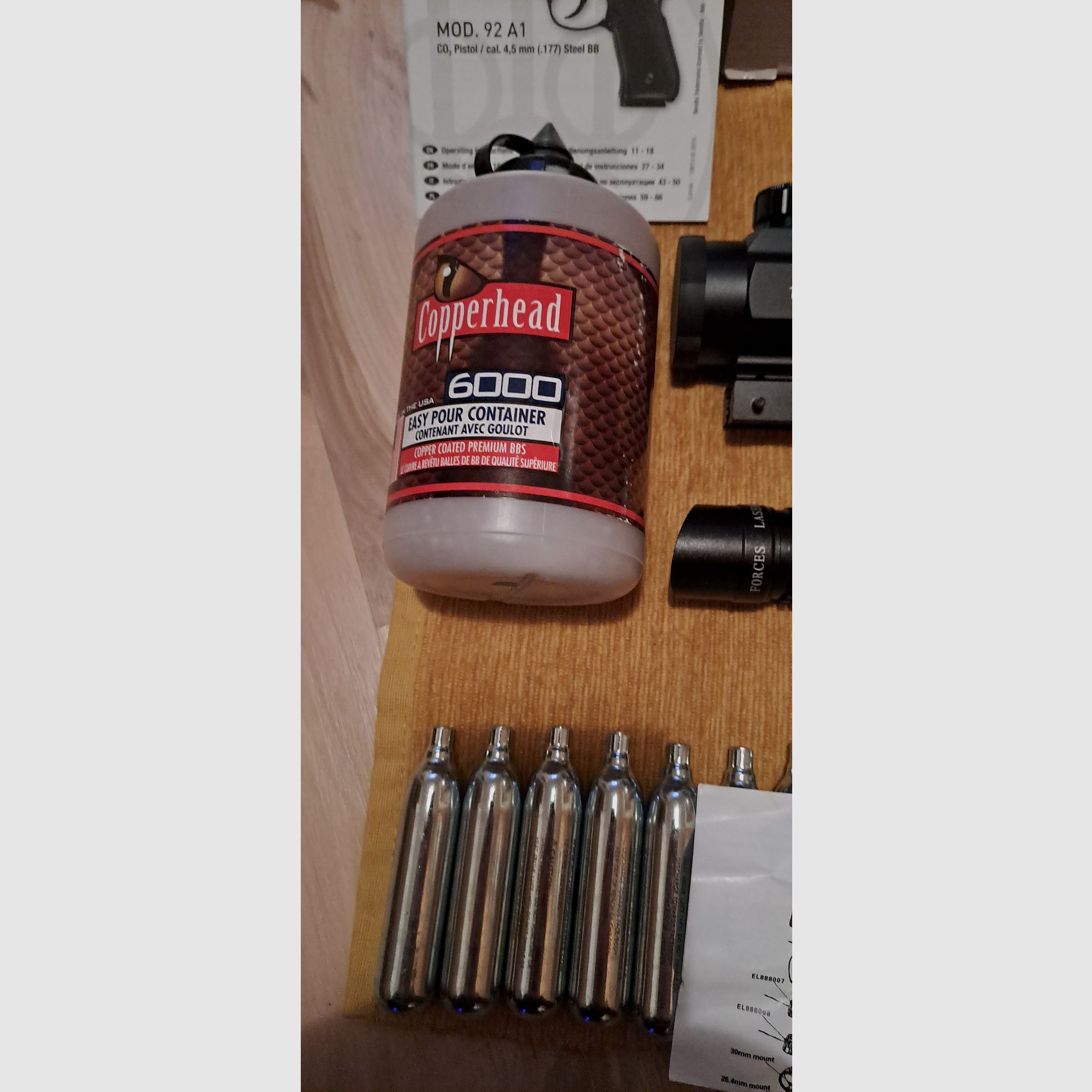 Beretta Mod. 92 A1, CO2, cal. 4,5mm (.177) automatica