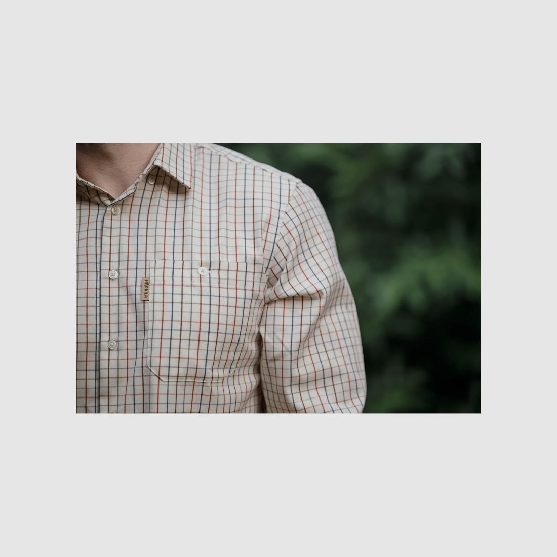 Camicia in misto lana Härkila Haywood Arabian Spice Check, immagine 6 di 7