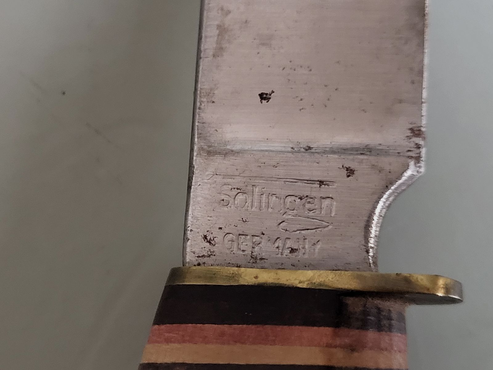 Coltelli da caccia vintage - Solingen - Corno di cervo - Pomolo a forma di uccello - Germania occidentale