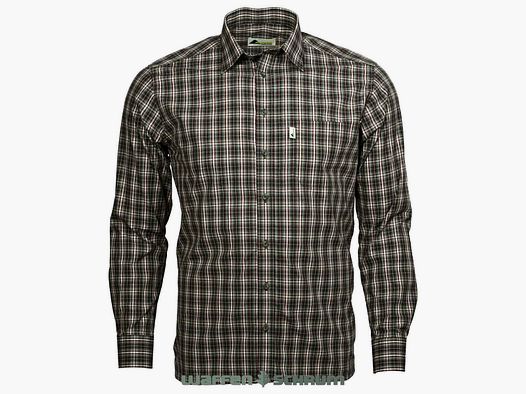 Shirt Hemd 1/1 Arm Kent Check Olive-Rust