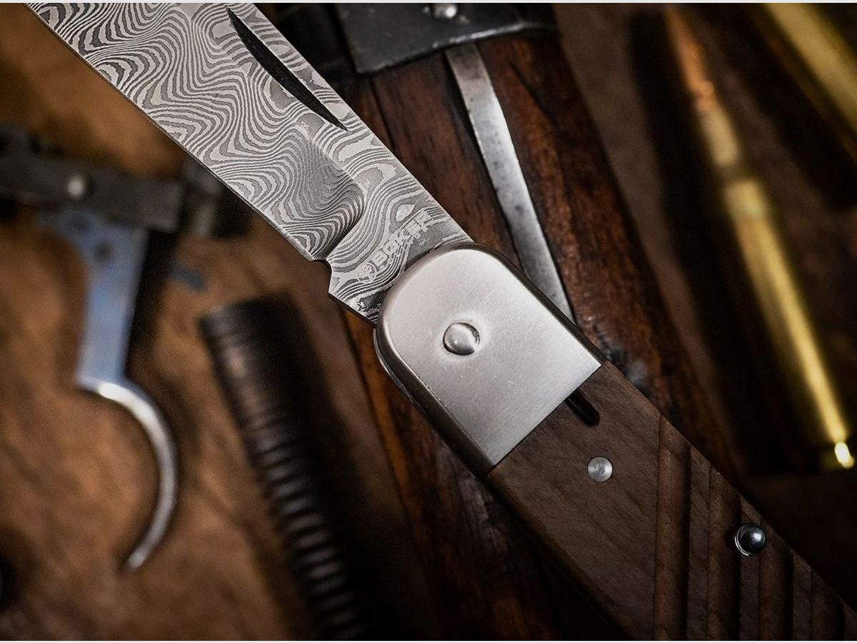 Böker 98K Damascus pocket knife from 98K barrel steel, Bild 10 von 16