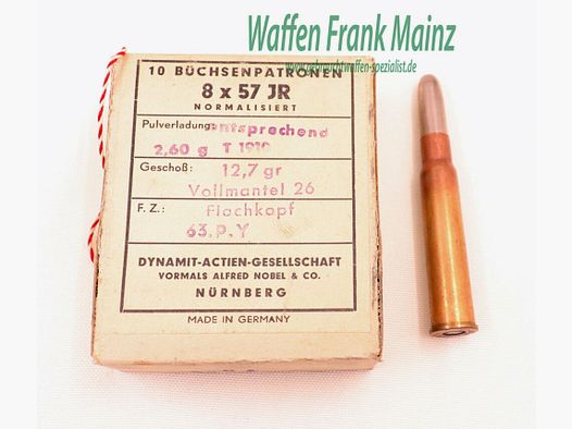 RWS (WZd.Fa.Rottweil) Büchsenpatronen 8x57 JR