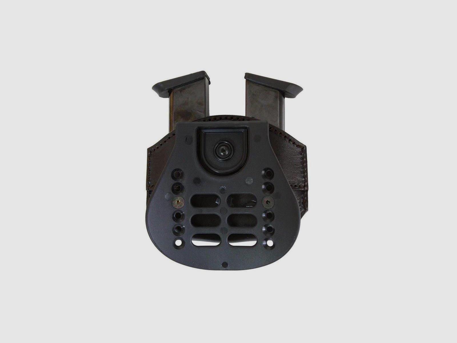 Rotation Paddle Lederholster "Speed" für zwei Ersatzmagazine Hellbraun H&K USP Compact / P10