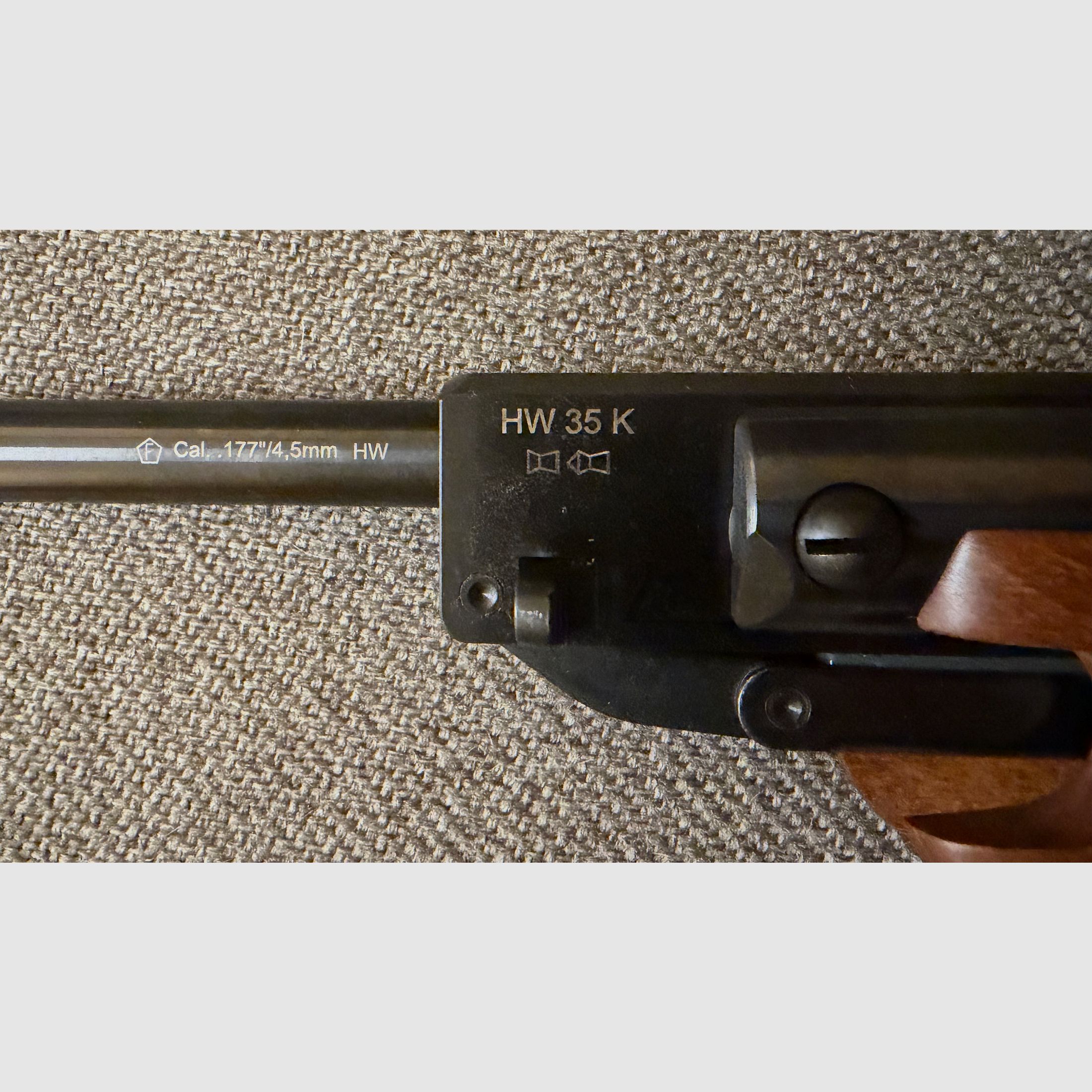 Fucile ad aria compressa: Weihrauch KW 35 K con silenziatore e telescopio Umarex RS 3-9x40, nuovo e mai usato,