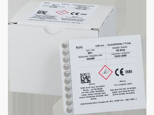 RWS SN Amboss Primers 100PCS Large Rifle / 5.33mm / 5341