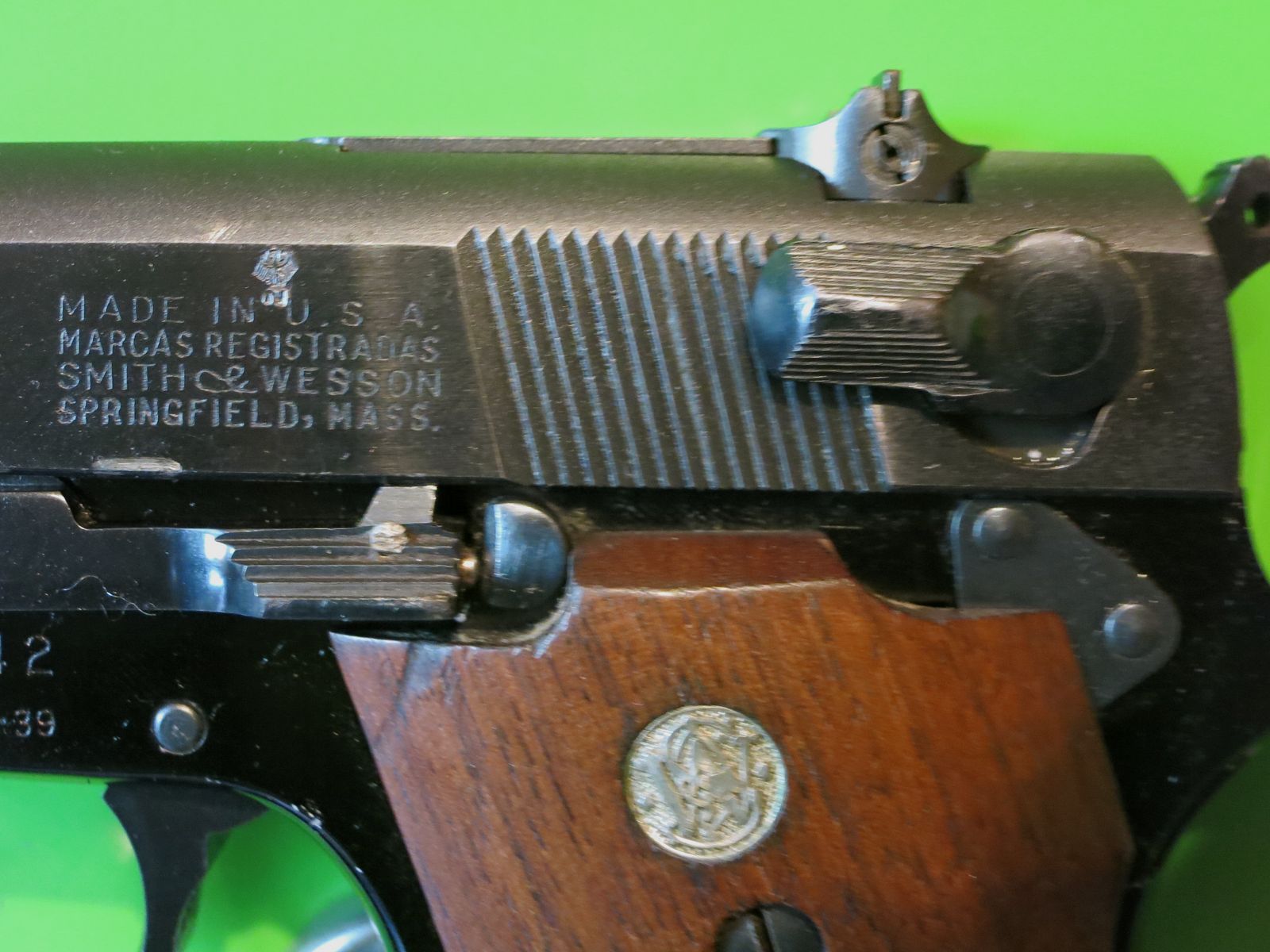 Smith & Wesson Model 39, 9 mm Para -CTG-, 1911er, Sportpistole       #56-