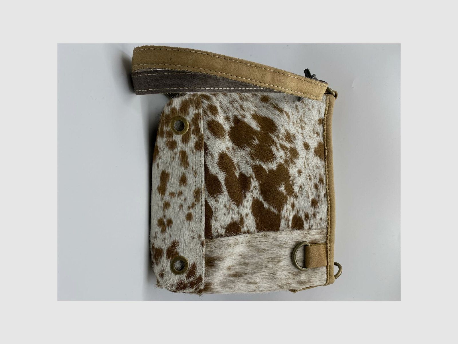 Lovergreen Tasche echt Kuhfell braun-weiß