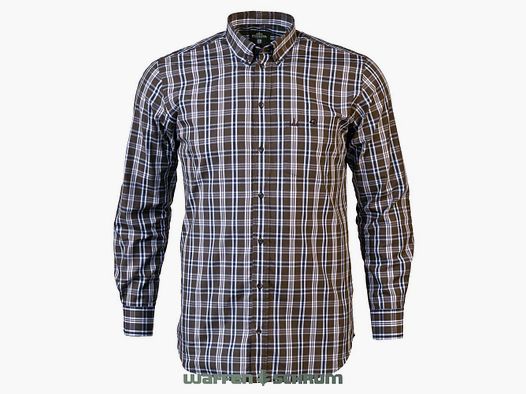 Foresta jachtshirt ruit olijf-blauw