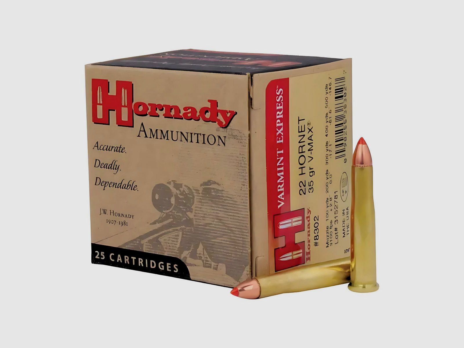 .22 Hornet Hornady V-Max Varmint Express 35gr (8302), image 1 of 3
