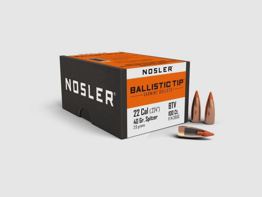 Puntas Cal. 22-40-Nosler Ballistic Tip Varmint 100 un.