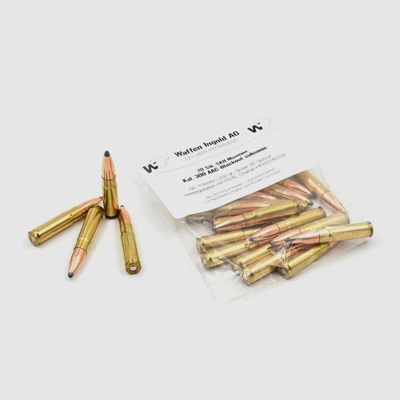 SKH, 300 Blackout Subsonic, Speer SP Spitzer 200gr., 20 Stk
