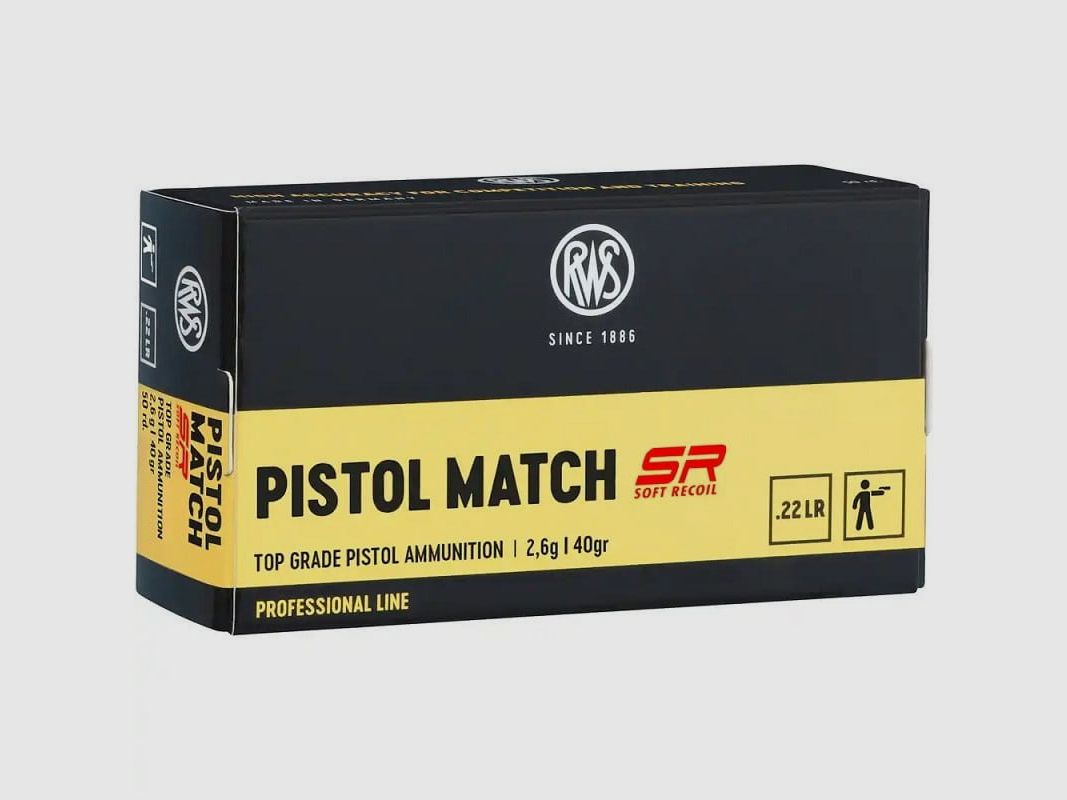 RWS .22lfb Pistol Match SR 2,6 g - 50 stuks.
