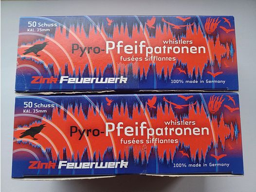 Zink Pfeifpatronen 15mm 