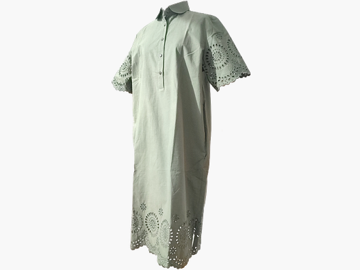 WALLMANN Kurzarmkleid mit Lochstickerei