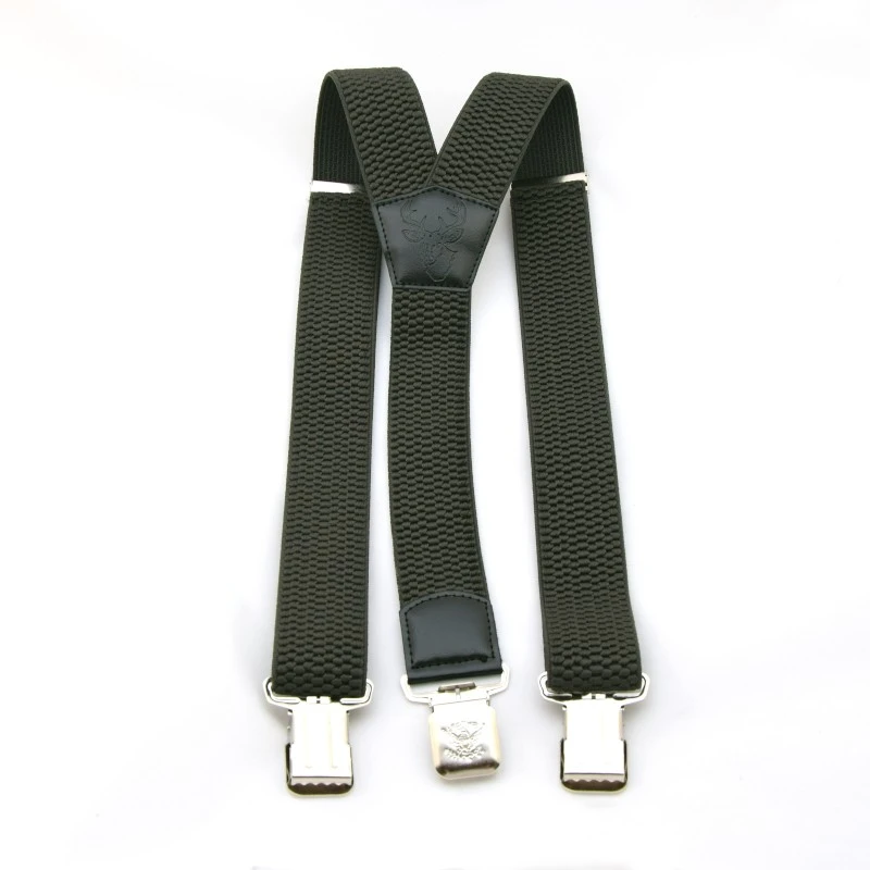 Elastic hunting suspenders, olive green