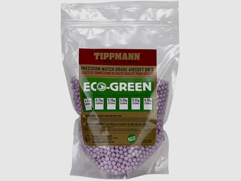 Tippmann 6mm Airsoft BIO BB's 0.28g 1kg zak / Lichtpaars (3570st)