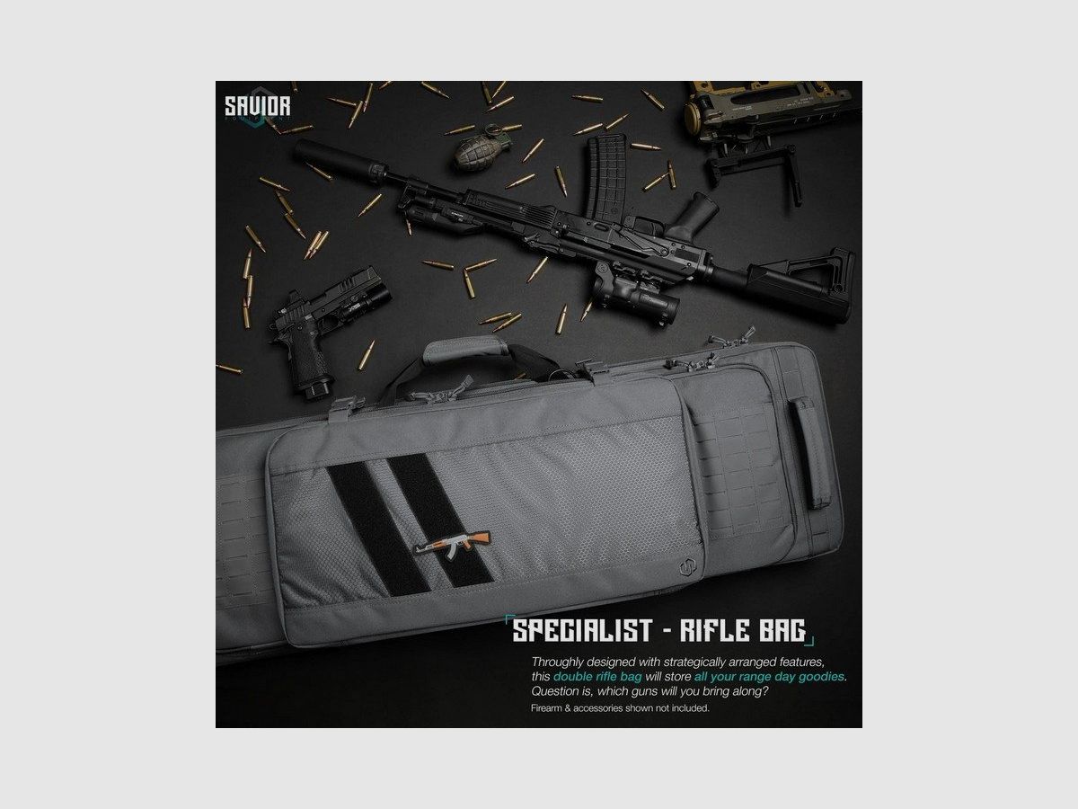 Savior Specialist 42′ Double Rifle Bag Gray, image 4 of 4