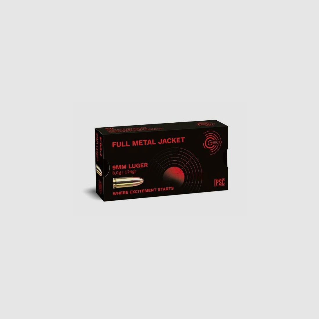 GECO 9 mm Luger Full Metal Jacket 8.0g/124gr