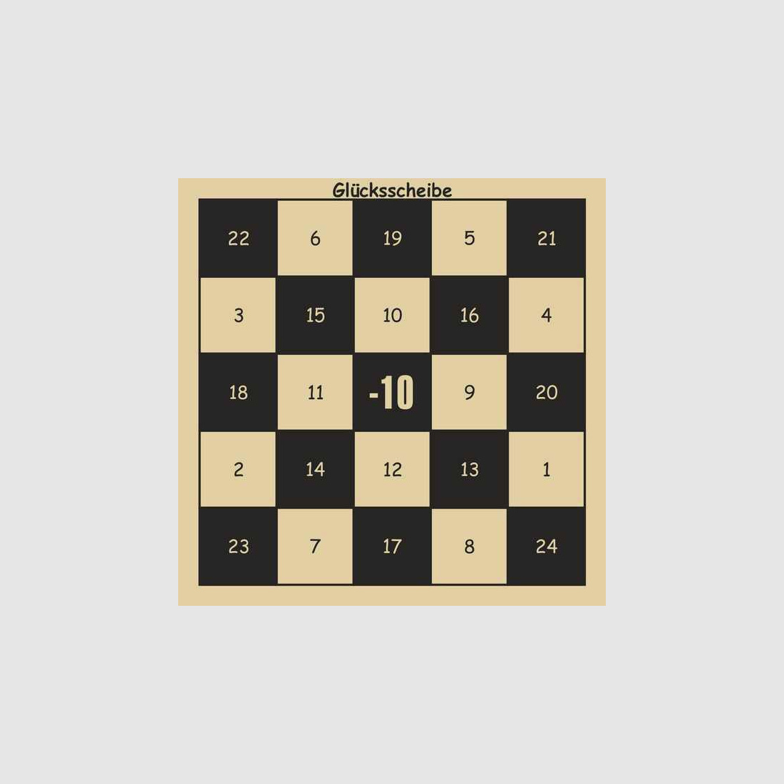 Glücksscheibe Schachbrett 10x10cm 100St