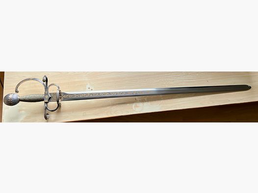 Spanisches Toledo Rapier / Espada Ropera – dekoratives Musketier-Schwert – Wandschwert Sammler Requisite