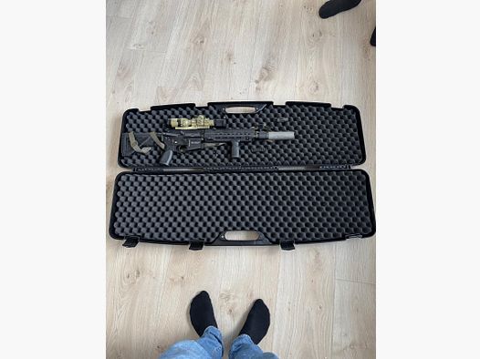 HK MR 223 - 11 inches including B& T Rotex silencer & FALKE LPVO 1-8 x 24 / Precision Hunting adapter - Night vision attachment device