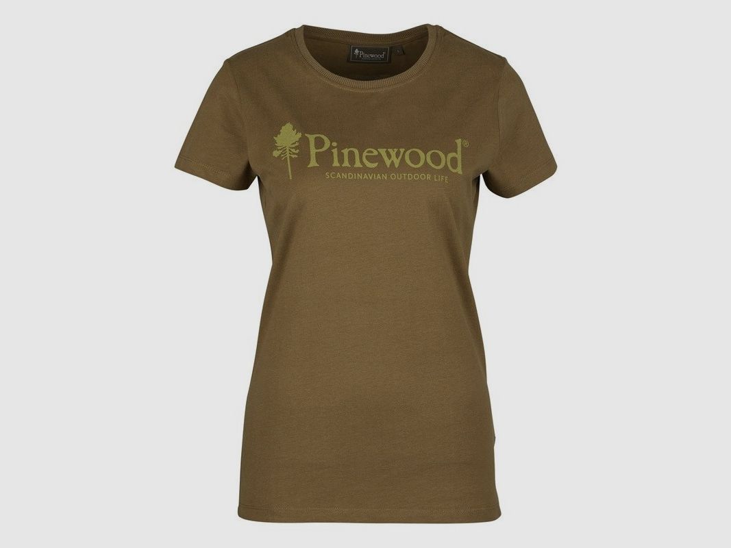 T-Shirt Damen grün mit PINEWOOD-Motiv