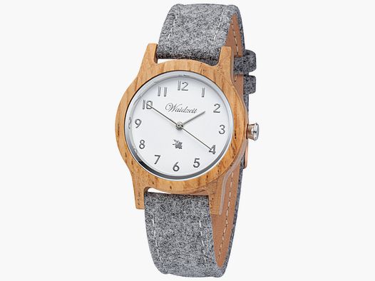 Waidzeit Damenuhr Barrique Alpin mit Lodenarmband