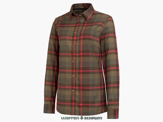 Böcker Camicia Flanella Waidi Oliva a Quadri