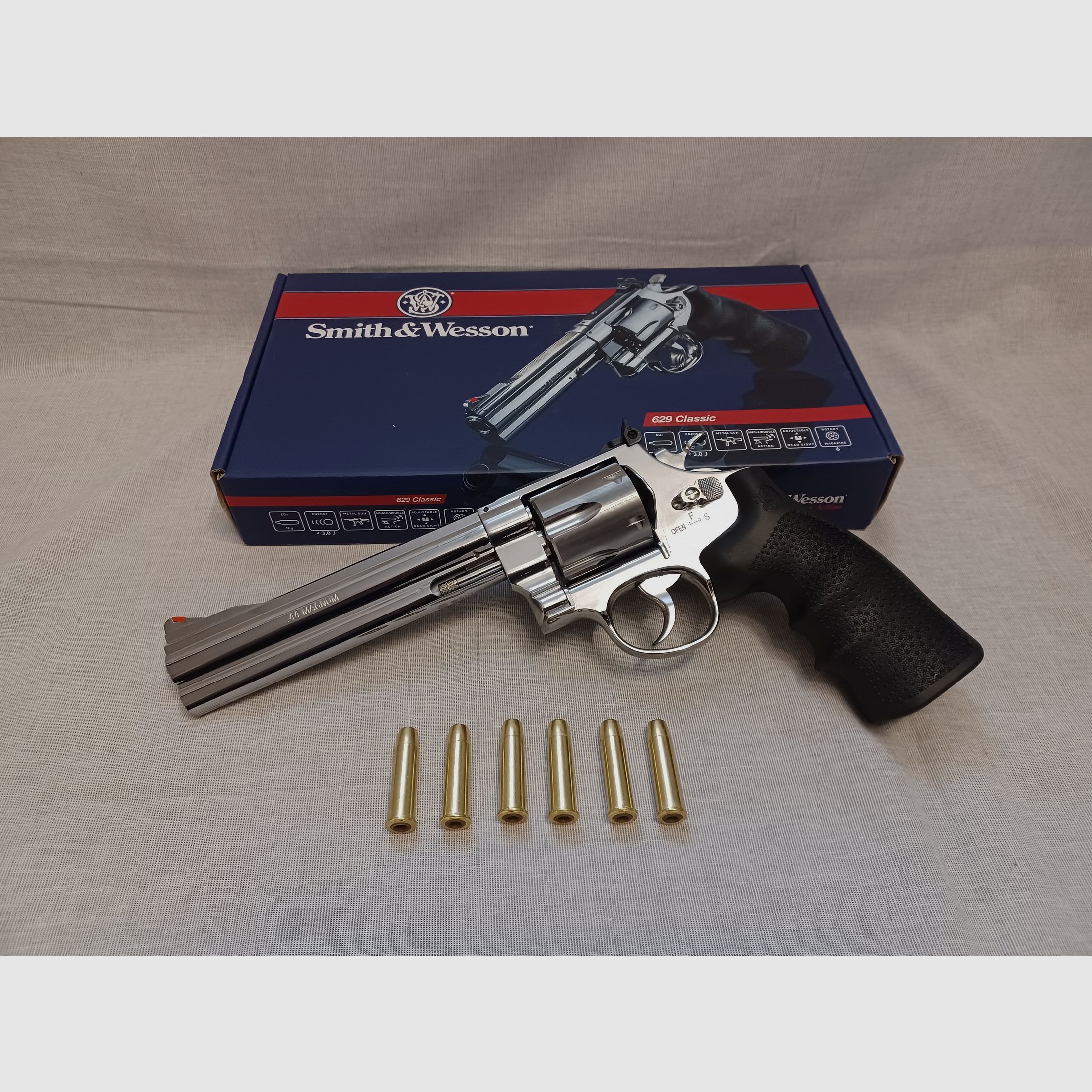 Smith & Wesson 629 6,5" / 4,5 mm BB / CO2 / Revolver / OVP (109)