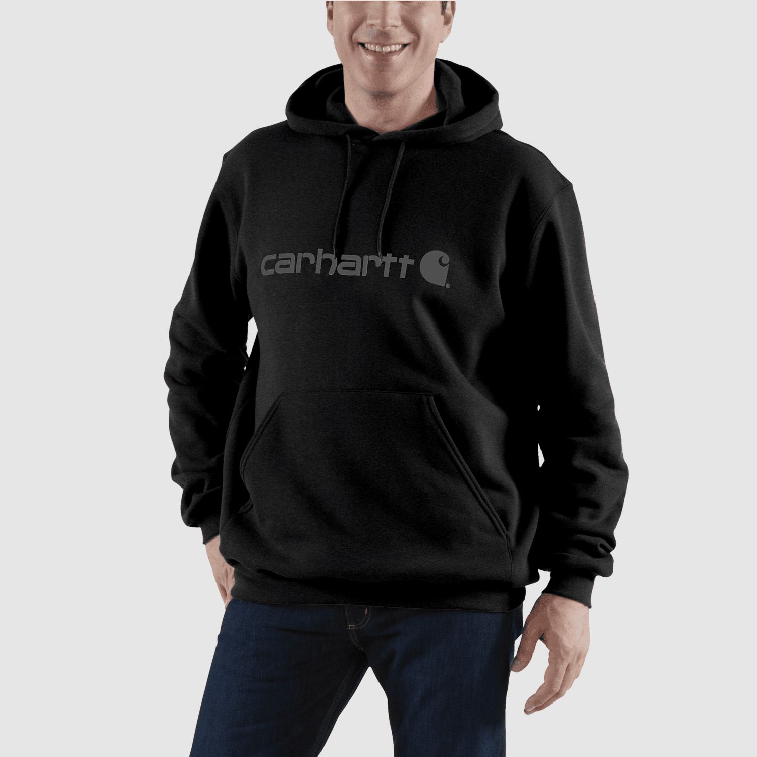 Carhartt Marquette Logo Sweatshirt Uomini Nero/Grigio M