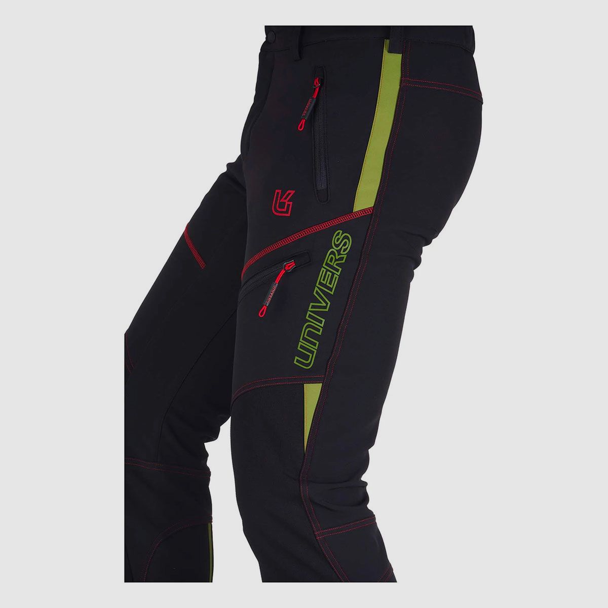 UNIVERS – SOFTSHELL PANTS U-TEX Black/Green, image 5 of 6