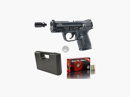 SET !!! Schreckschuss - Gas Signal Pistole - Smith&Wesson M6P9c - 9 mm P.A.K. inkl. Koffer & 50 Schuss Munition