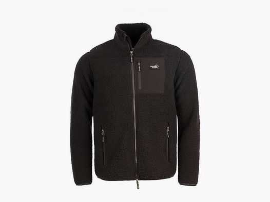 Arrak Sherpa Fleecejacke Herren Schwarz - XL