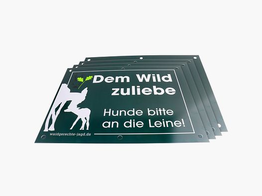 Waidgerechte Jagd Cartel «Perros con correa» – pack de 4