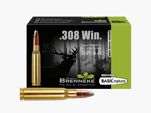 Brenneke .308 Win. Basic nature 9,0g/139grs. – 20 Stk.