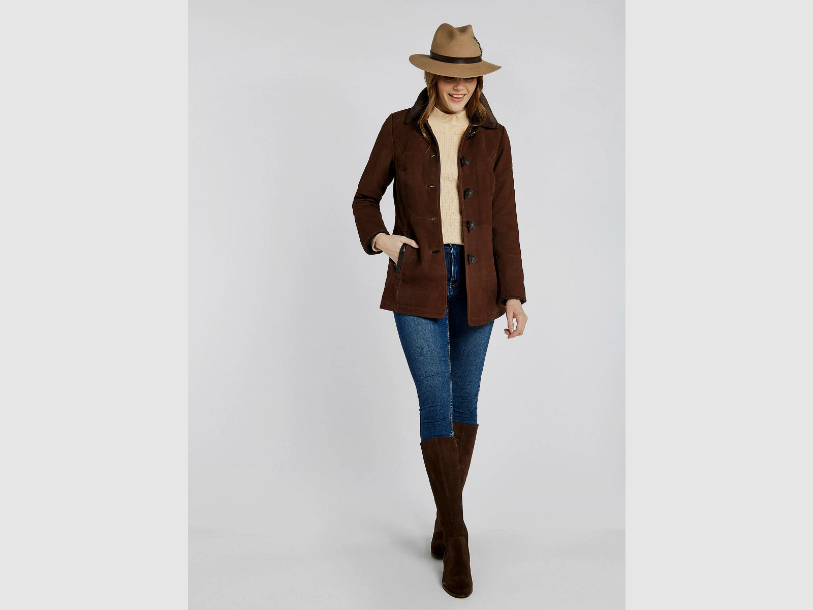 DUBARRY OF IRELAND / Clarke Lederjacke - Walnut (Gr. 34/SX )