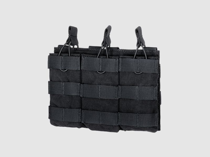 Modular Open Top Triple Mag Pouch For 5.56 - Black [8FIELDS PREMIUM]