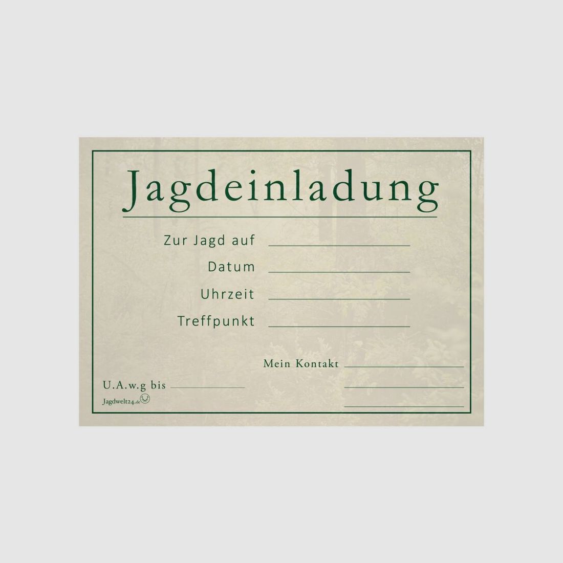 Jagdeinladung Hochsitz 10 Stk