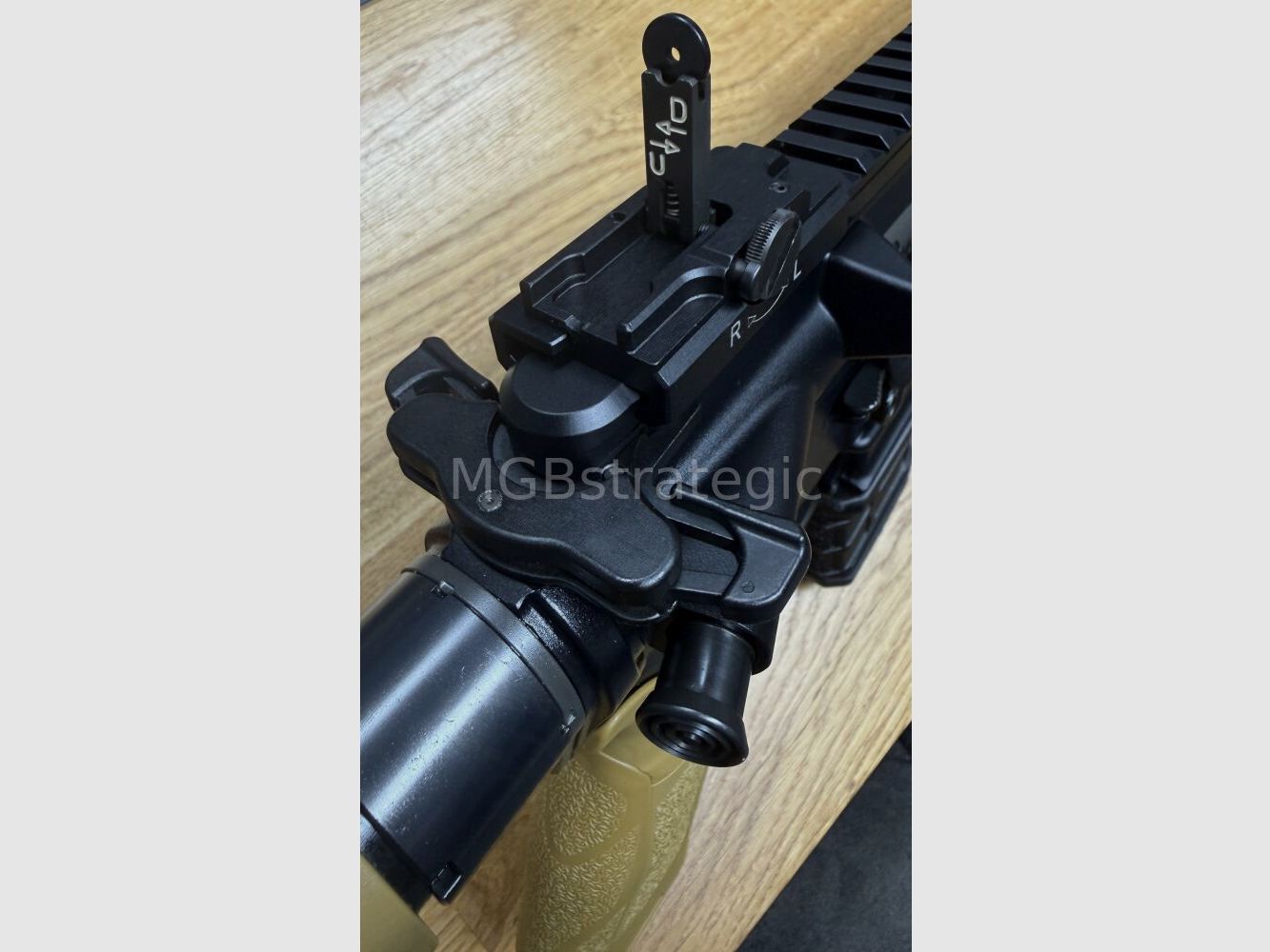 Heckler & Koch MR223 A3 Slim-Line 11" Lauf - halbautom. Büchse .223Rem MGBs Sondermodell black/RAL Edition inkl. Schalldämpfer B&T AG Print X RBS I Compact QDN 223 FDE - flow through - zivile Version HK416 / G95K / G38 G95A1 / G95KA1 / mit Upgrades