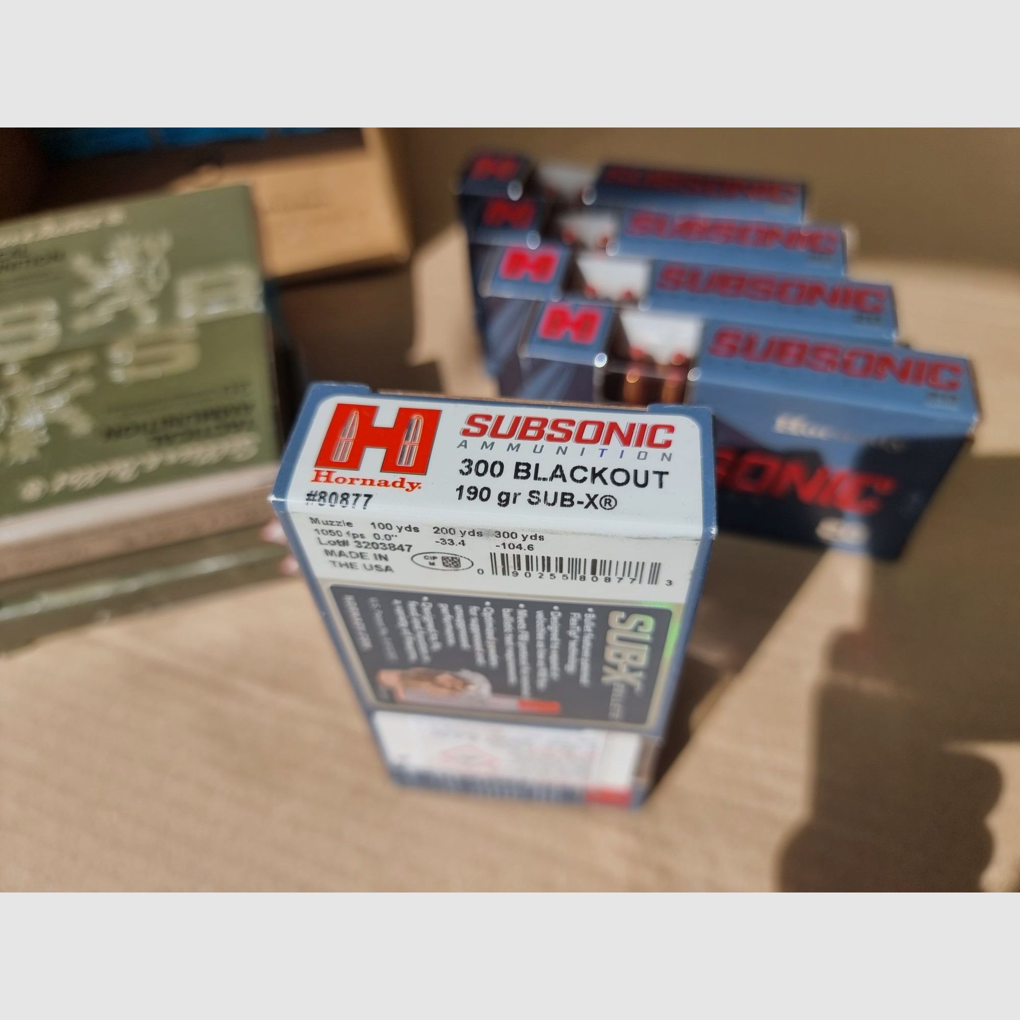 Munition .300 AAC Blackout Subsonic S&B FMJ 200gr und Hornady Sub-X 190gr - 680 Schuss